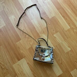 Leopard print clear purse